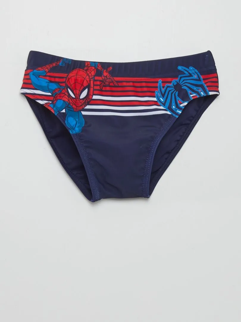 Bañador tipo slip 'Spiderman' - AZUL