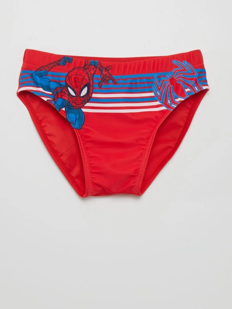 Bañador tipo slip 'Spiderman' - ROJO