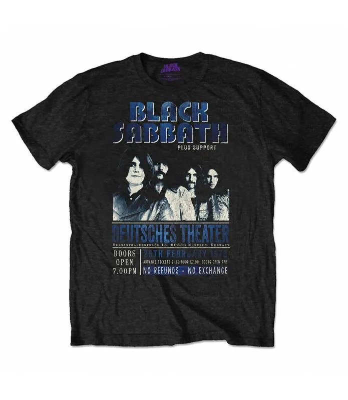 BLACK SABBATH Deutsches '73 Camiseta ECOLOGICA Licencia Oficial RockOff  BSECOTS01MB