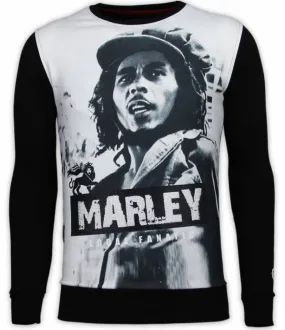 Bob Marley - Digital Rhinestone Sudaderas - Negro