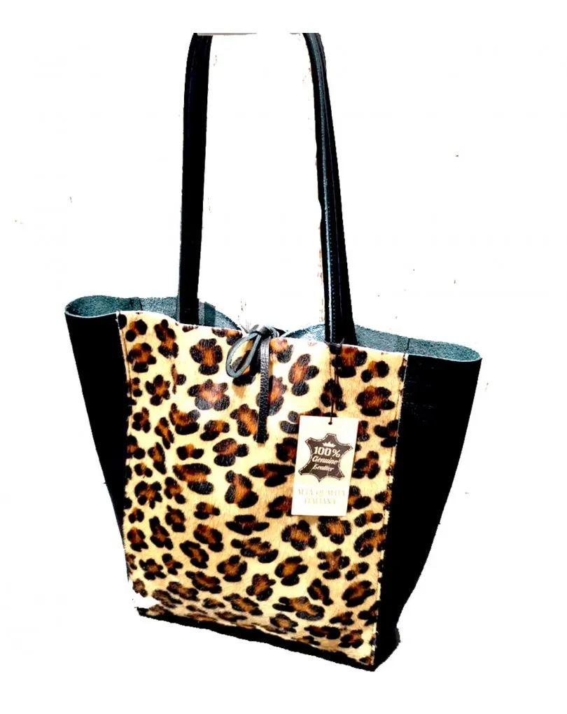 BOLSOS DE PIEL POTRO SOPHING  EFECTO LEOPARDO MADRID