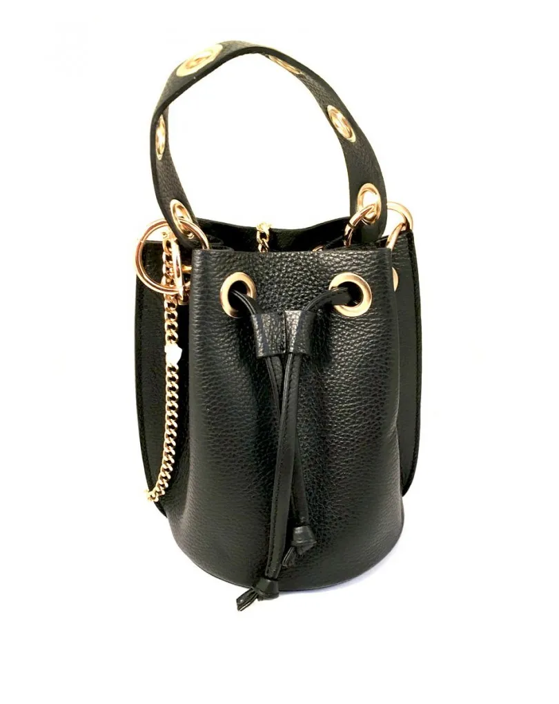 BOLSOS ONLINE DE PIEL EN NEGRO TIPO LIMOSNERA