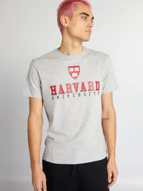 Camiseta estilo universitario 'Harvard' - GRIS