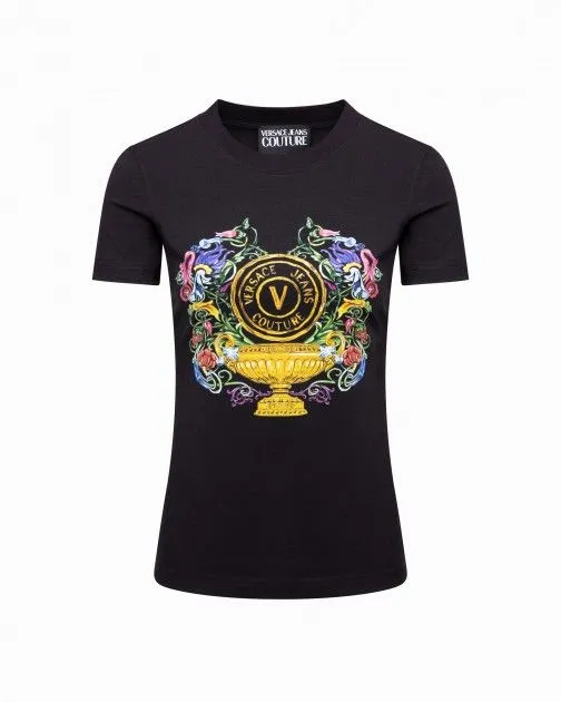 Camiseta Versace Jeans Couture 74HAHF01 Negro