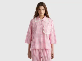 Chaqueta de pijama de cuadritos de Vichy