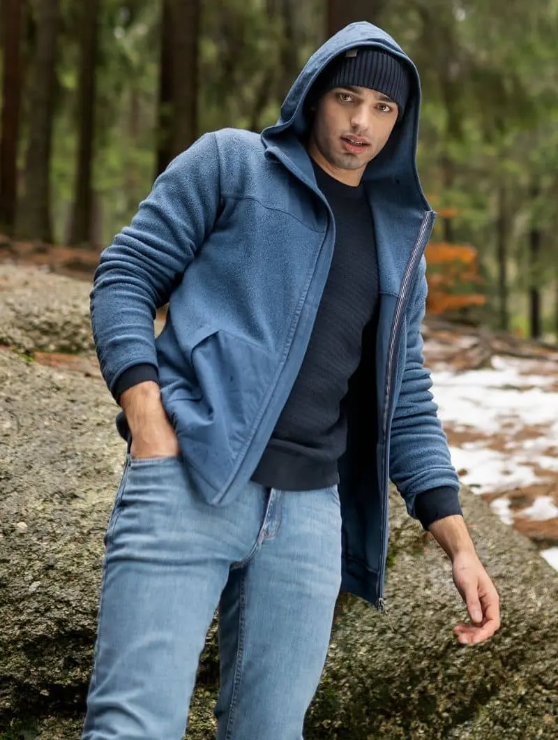 Chaqueta polar para hombre de algodón orgánico