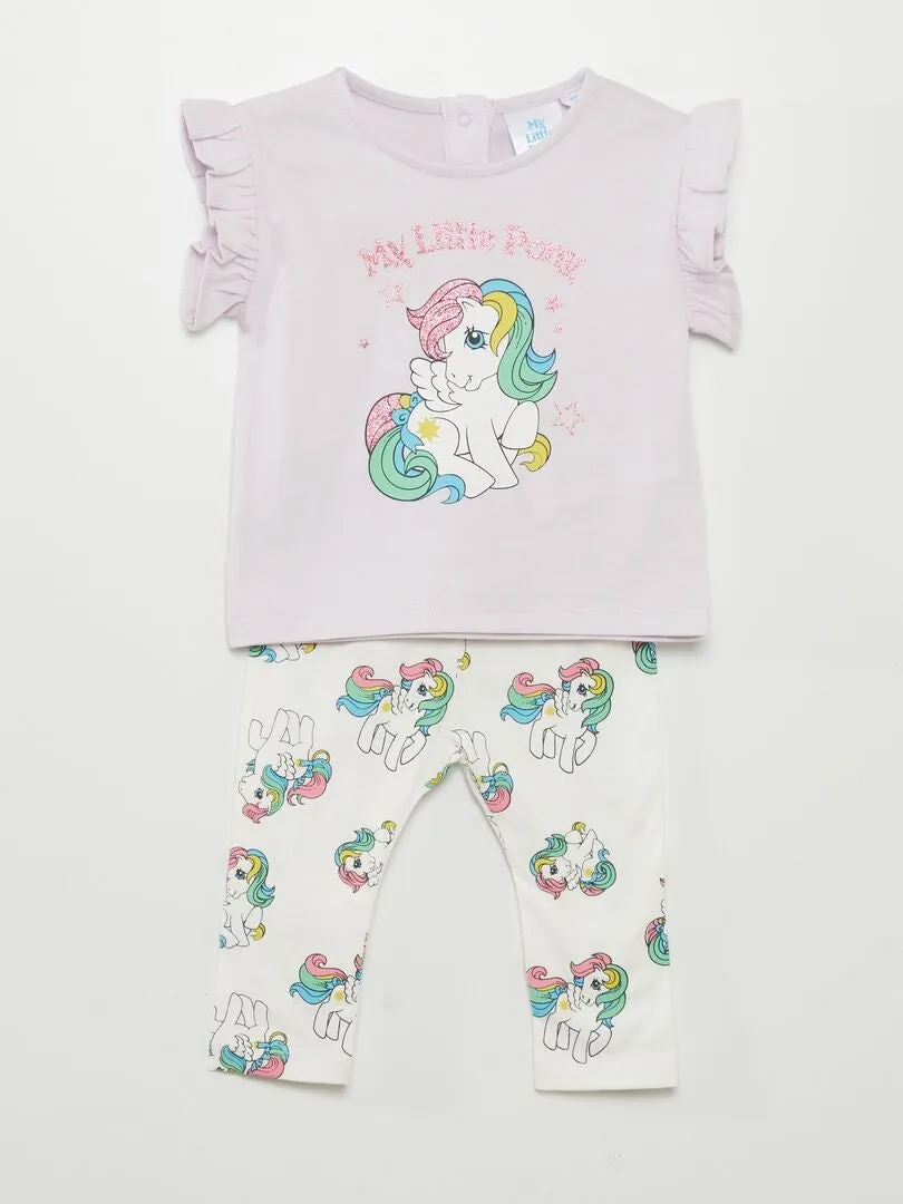 Conjunto camiseta + legging 'My Little Pony' - PURPURA