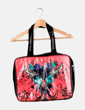 Custo Bolso rosa estampado