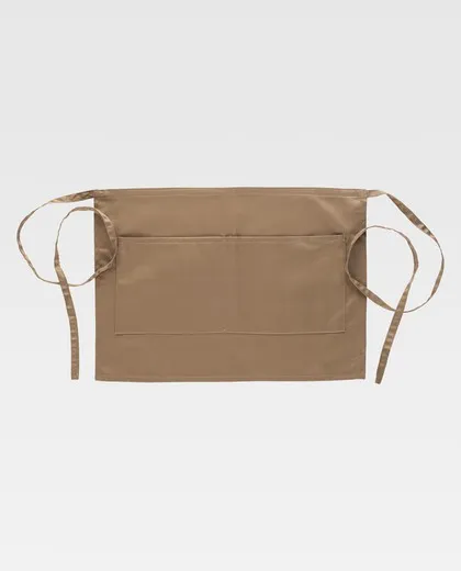 Delantal tipo francés 35x50 con 2 bolsos Beige