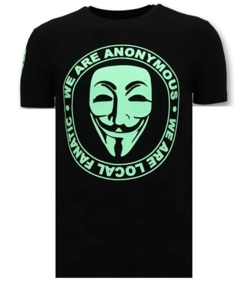 Exclusiva Camiseta Somos We Are Anonymous - Negro