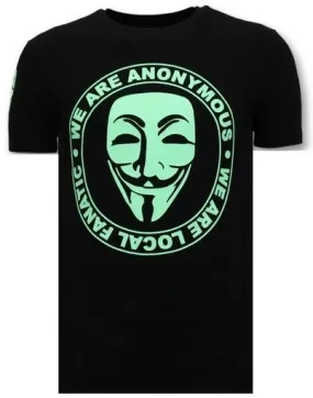 Exclusiva Camiseta Somos We Are Anonymous - Negro