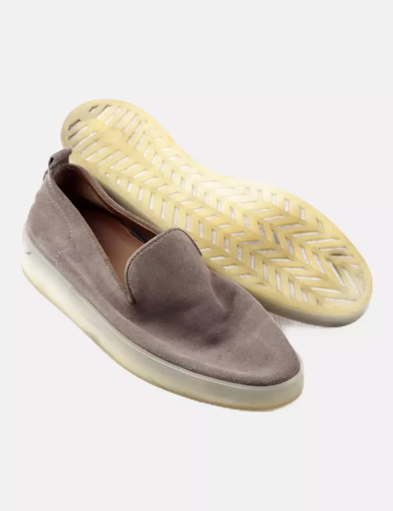 Massimo Dutti Zapatilla piel beige