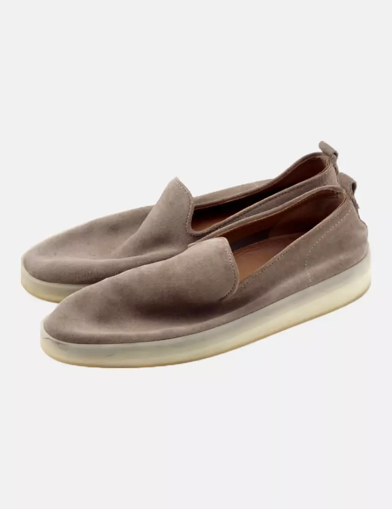 Massimo Dutti Zapatilla piel beige