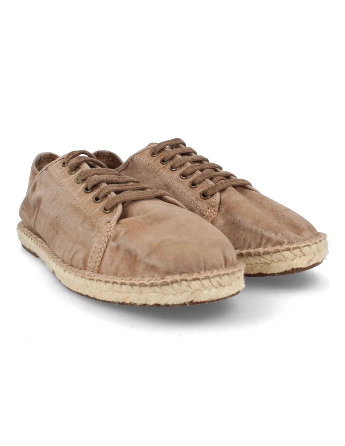 Natural World - Zapatilla Basket Esparto Cordones Beige