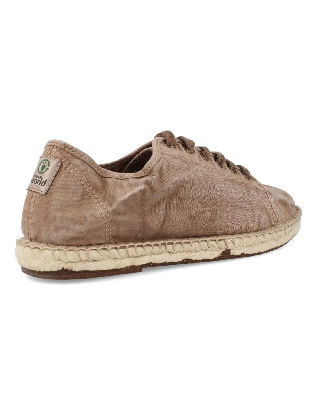 Natural World - Zapatilla Basket Esparto Cordones Beige