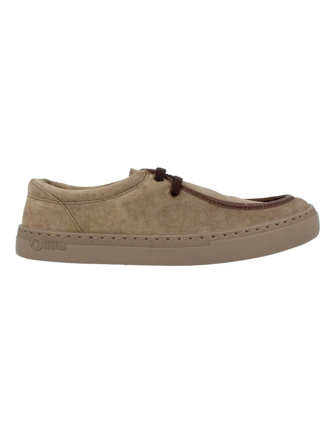 Natural World - Zapatilla Casual Wallabee Serraje Beige