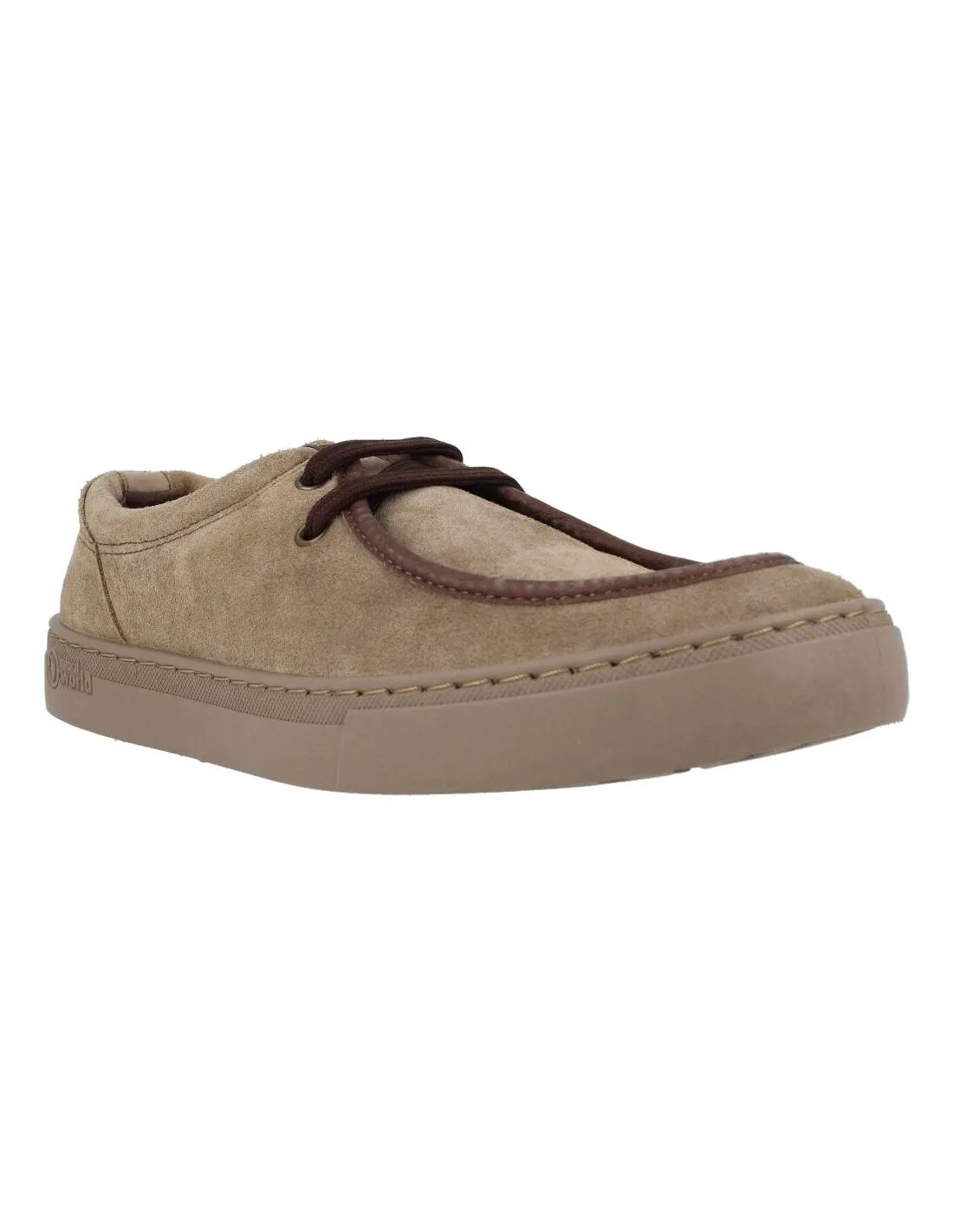 Natural World - Zapatilla Casual Wallabee Serraje Beige