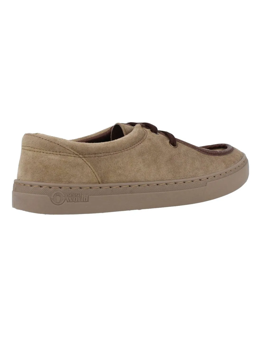 Natural World - Zapatilla Casual Wallabee Serraje Beige