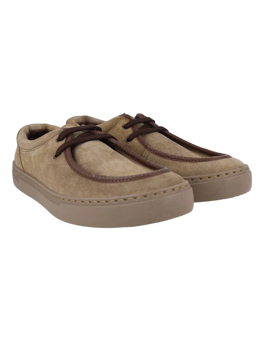 Natural World - Zapatilla Casual Wallabee Serraje Beige