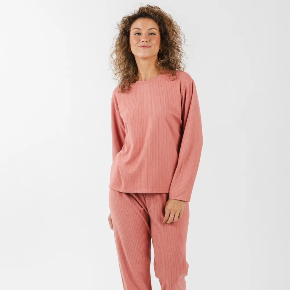 Pijama canalé Raya ancha lisa