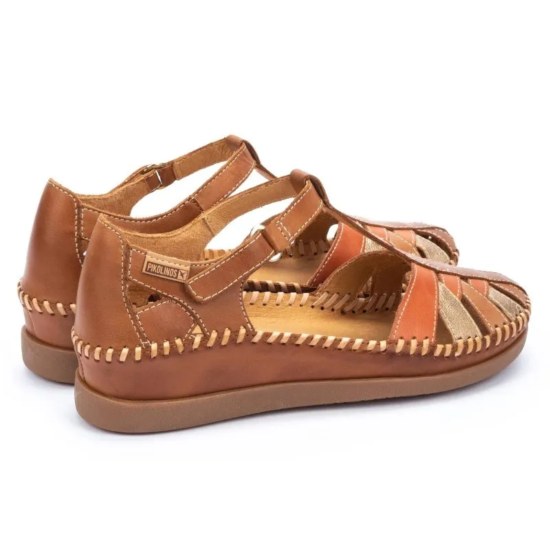 PIKOLINOS Cadaques W8K-0705C1 Nata y brandy Sandalia casual mujer