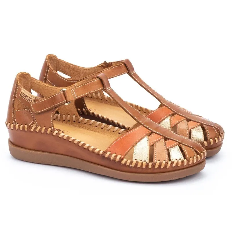 PIKOLINOS Cadaques W8K-0705C1 Nata y brandy Sandalia casual mujer