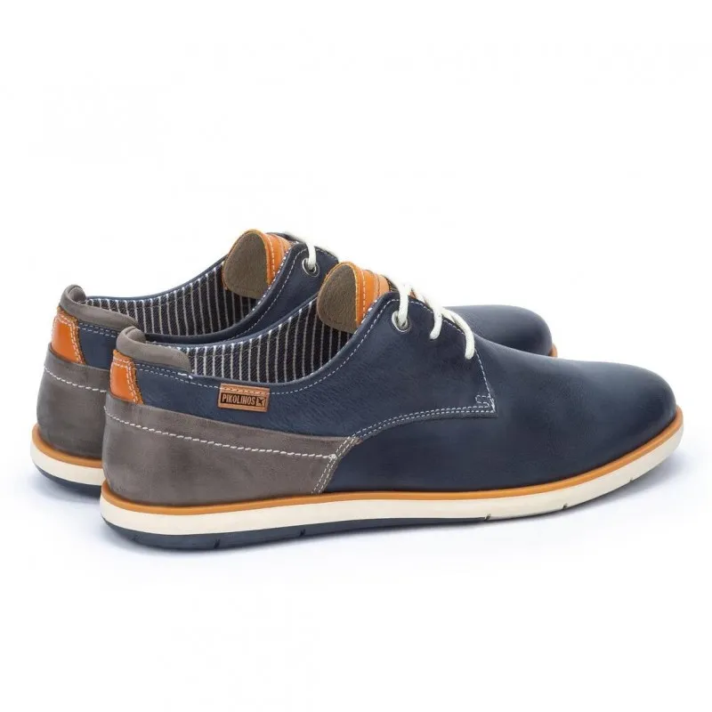 PIKOLINOS Jucar M4E-4104C1 Azul y Brandy Zapato cordón hombre