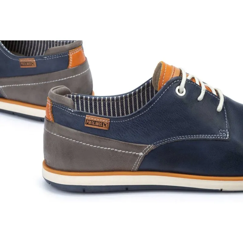 PIKOLINOS Jucar M4E-4104C1 Azul y Brandy Zapato cordón hombre