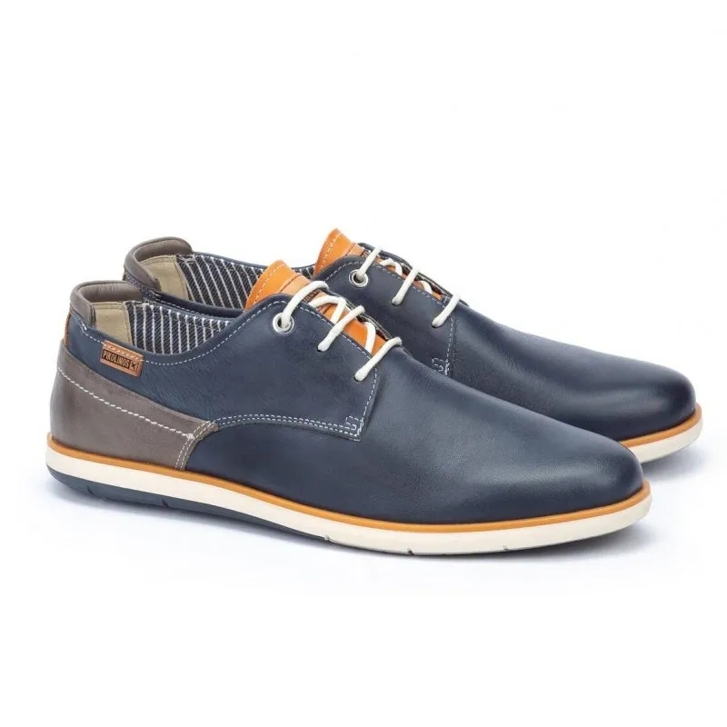 PIKOLINOS Jucar M4E-4104C1 Azul y Brandy Zapato cordón hombre