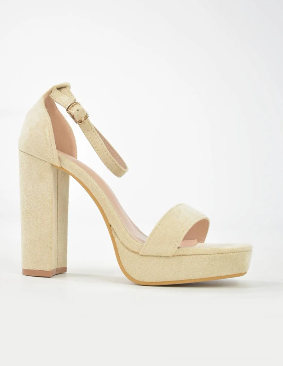 Sandalia beige de tacon | Trex Antelina