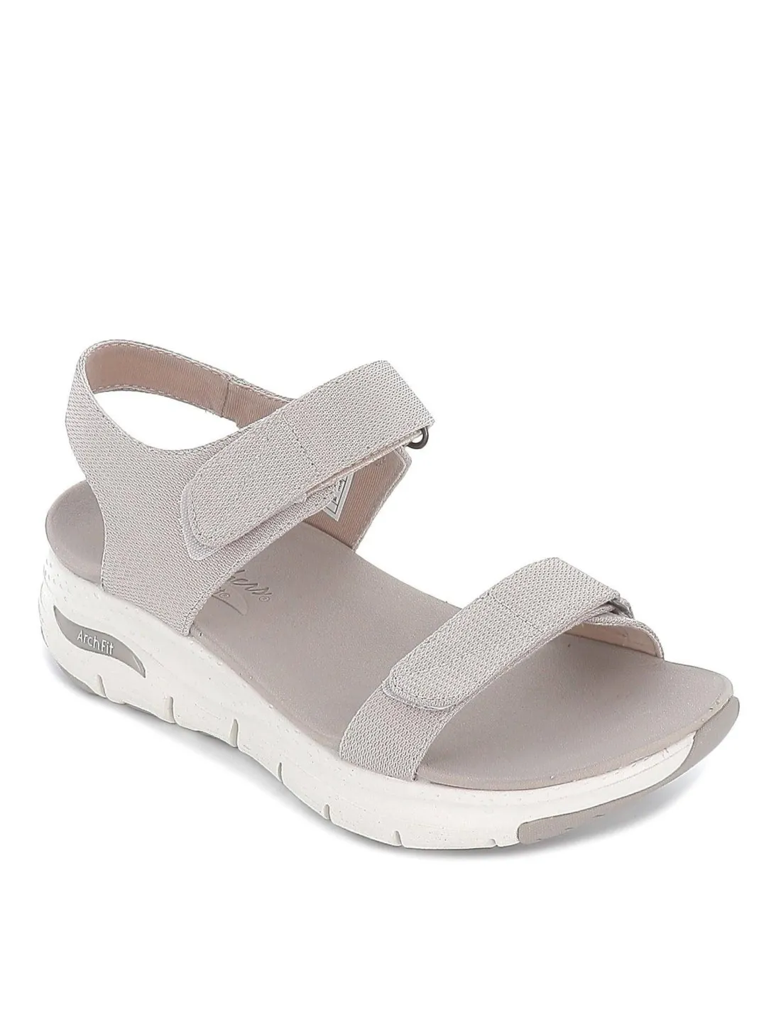 Sandalia deportiva textil beige Skechers