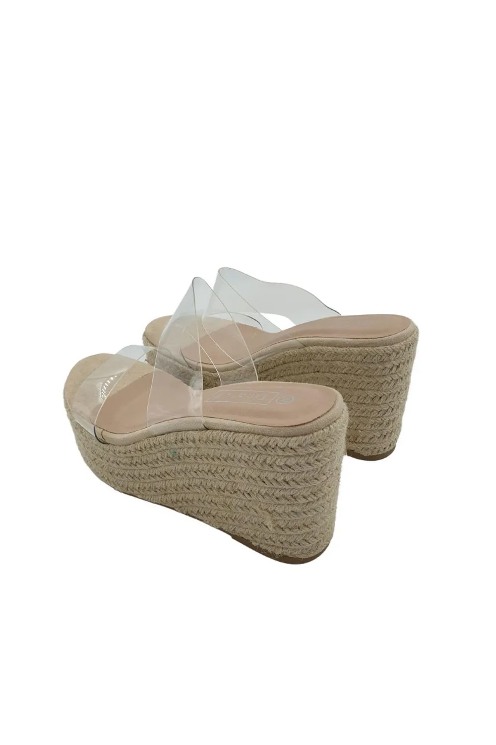 Sandalia esparto transparencias beige 2210be