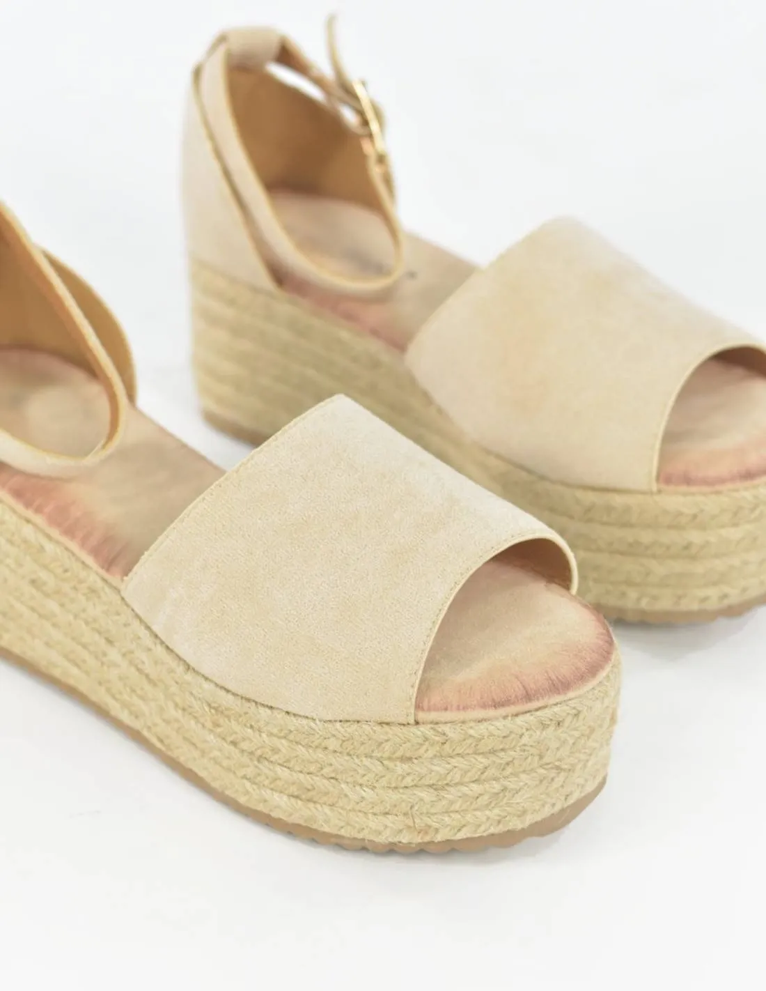 Sandalias beige de plataforma | Esparto