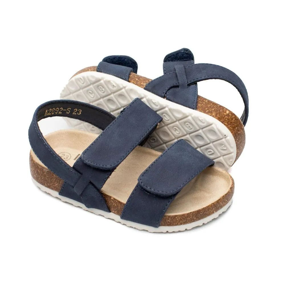 Sandalias Bio Azul Marino niño Con Velcro