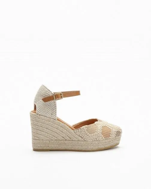 Sandalias con cuña PROF 24136 Beige