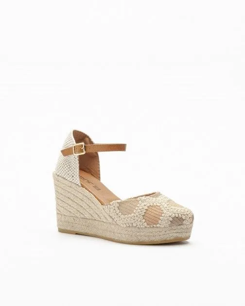 Sandalias con cuña PROF 24136 Beige