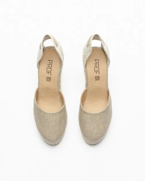 Sandalias con cuña PROF 24YU003-01 Beige