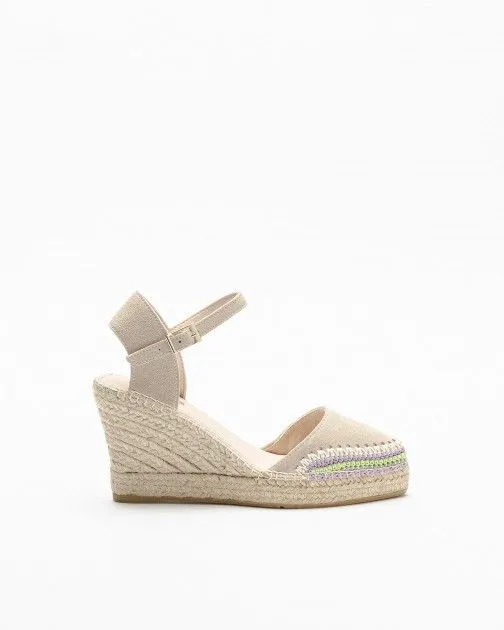 Sandalias con cuña PROF Denis 42 Beige