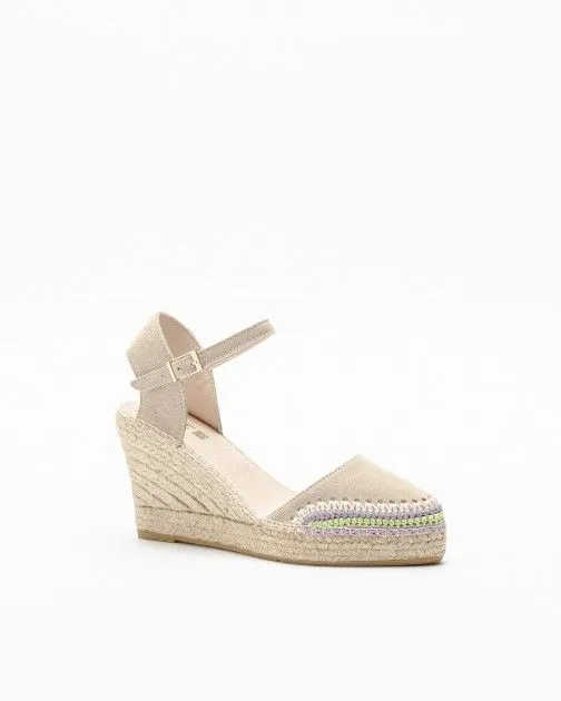 Sandalias con cuña PROF Denis 42 Beige