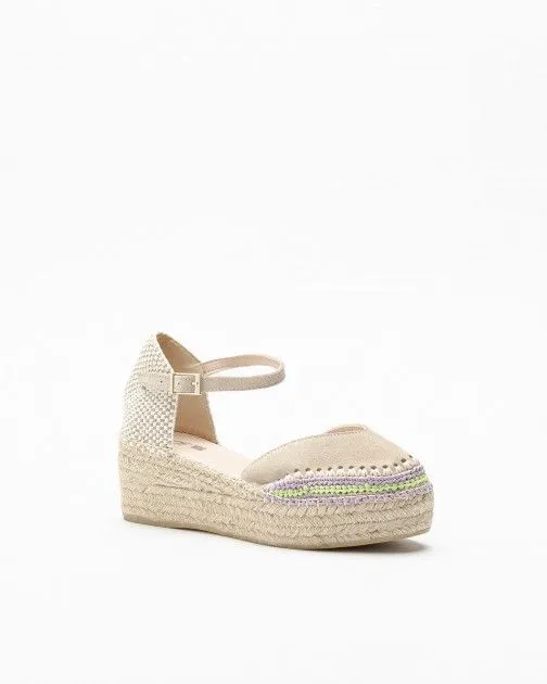 Sandalias con cuña PROF JAVA 97 Beige