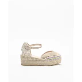 Sandalias con cuña PROF JAVA 97 Beige