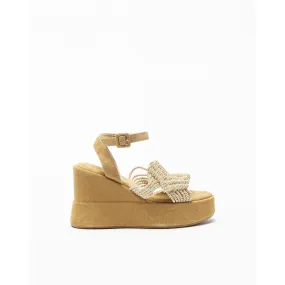 Sandalias con cuña PROF Lina Beige