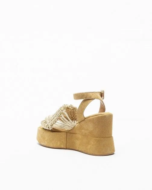 Sandalias con cuña PROF Lina Beige