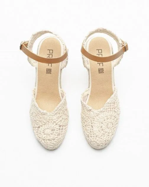 Sandalias con cuña PROF PRO24YU471 Beige