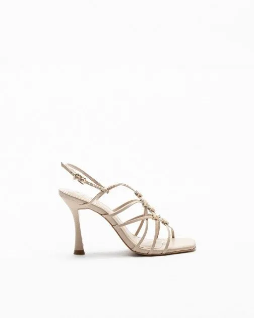 Sandalias de tacón alto Gloss C3150.06 Beige