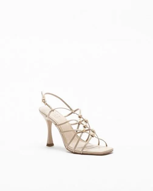 Sandalias de tacón alto Gloss C3150.06 Beige