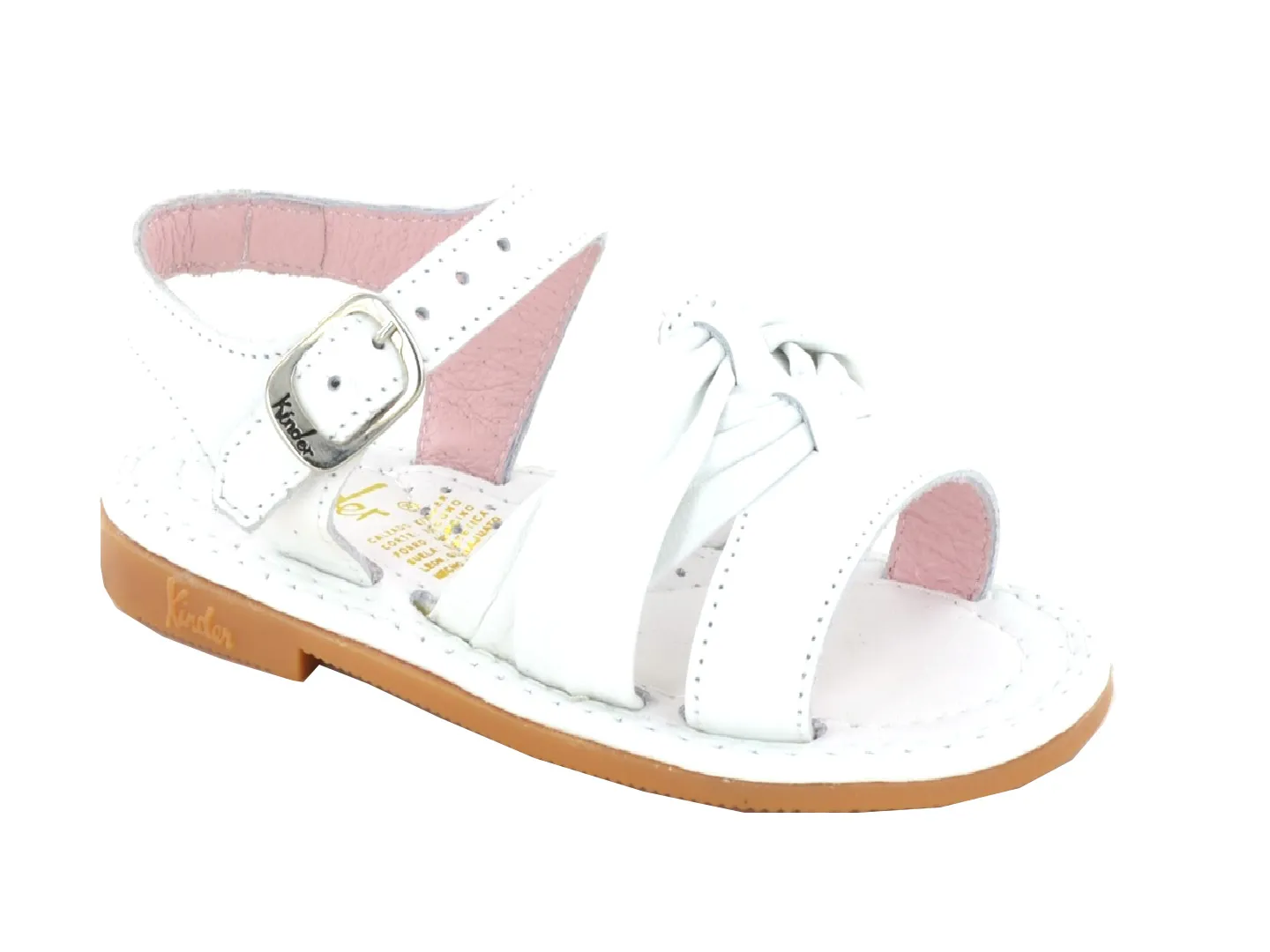 Sandalias Kinder 6625 Blanco Para Niña