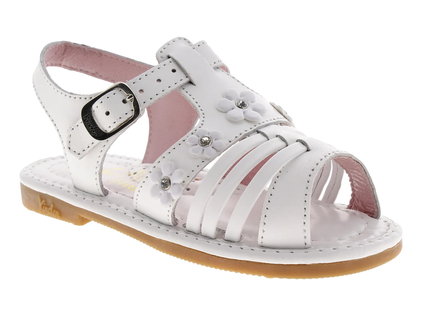 Sandalias Kinder 6630 Blanco Para Niña