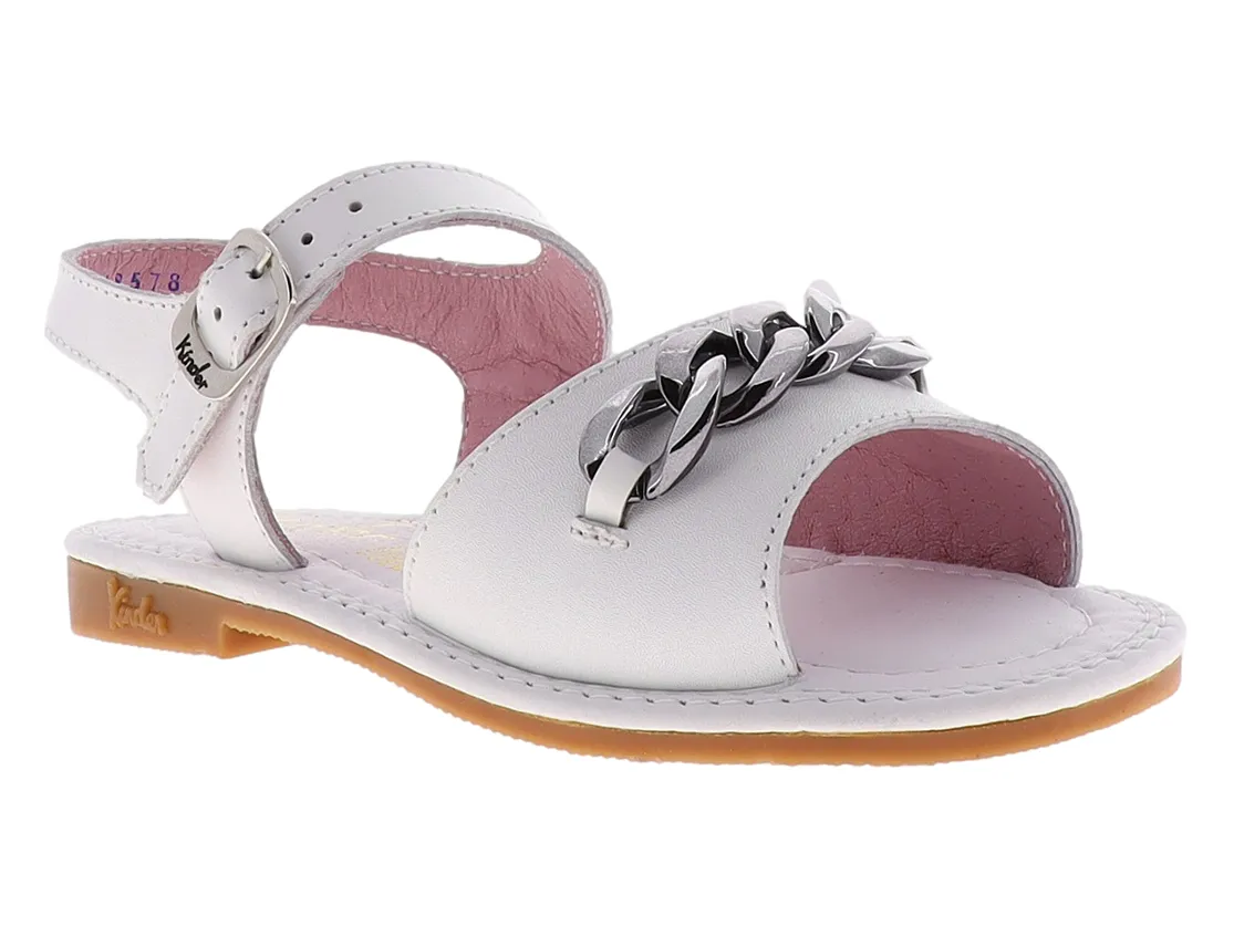 Sandalias Kinder 6649 Blanco Para Niña