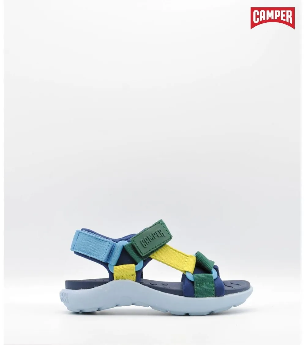 SANDALIAS NIÑO CAMPER WOUS TIRAS VELCRO AZUL